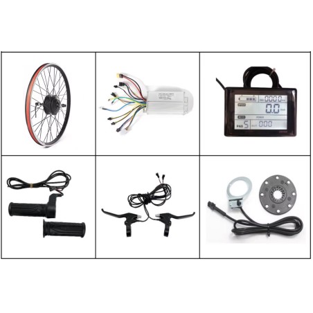 Kit de conversion vélo électrique avec moteur avant 36v 250w 20, 26, 27.5, 28, 29", 700cc KROXNE - 3  