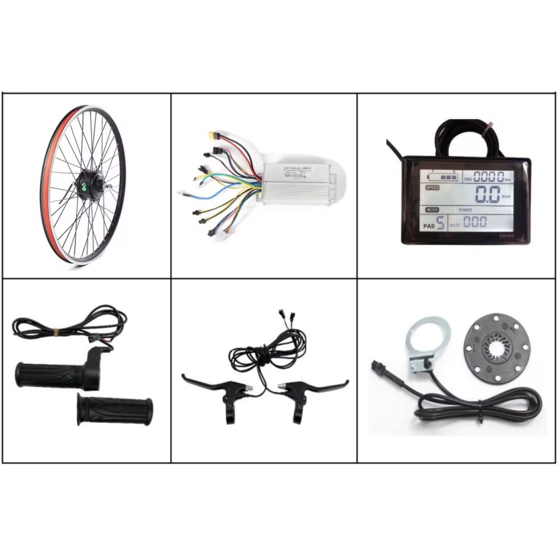 Kit de conversie biciclete electrice cu motor spate 36v 500w pentru 20, 26, 27.5, 28, 29", 700cc KROXNE - 4  