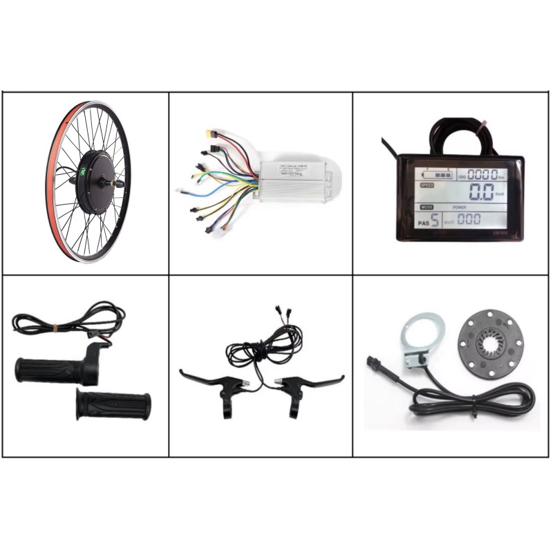 Electric bike conversion kit with 48v 1500w front motor 20, 26, 27.5, 28, 29", 700cc KROXNE - 2  