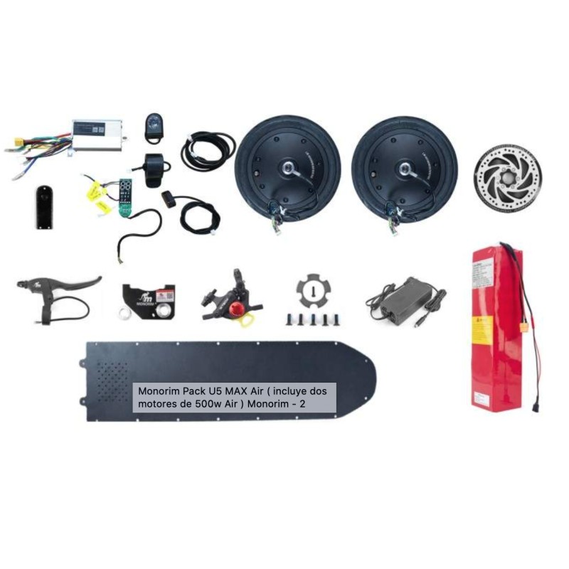 Monorim Pack U5 MAX Air (includes two 500w Air motors) Monorim - 1 
Includes two 500w Air motors with tubeless air tires rated a