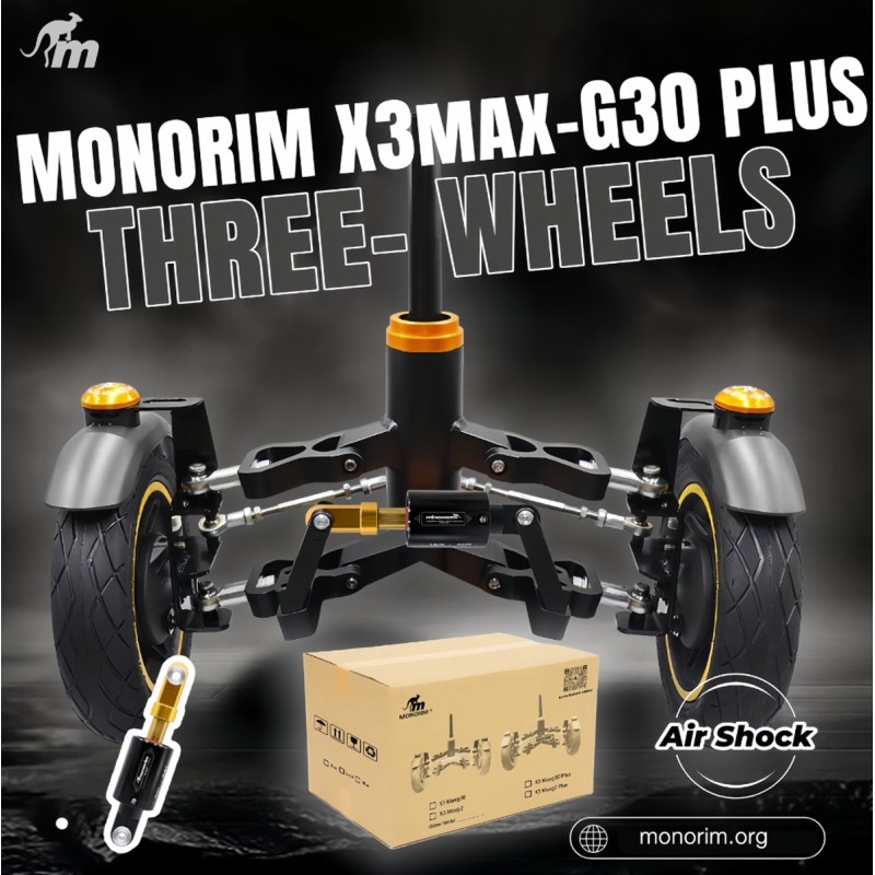 Przednie zawieszenie Monorim X3 Max Air z dwoma kołami do Ninebot Max G30 & podobne hulajnogi – Część zamienna & amortyzator Mon