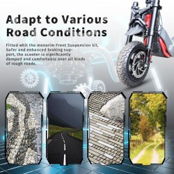 Priekine amortizacija Monorim MZ3 Plus Dual Air skirta Segway ZT3 didesnis komfortas  - 3  