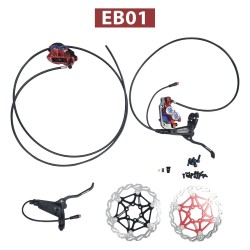Kit completo frenos hidraúlicos Monorim EB01 de 4 pistones - manetas, pinzas, cable y disco de freno Monorim - 9 Kit completo fr