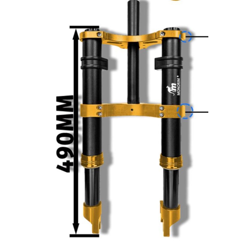 Suspensao dianteira Monorim MD0 Coil Spring 490mm x 165mm  - 5 
Compatibilidade: Monorim MD0 Coil Spring 490mm x 165mm para mont