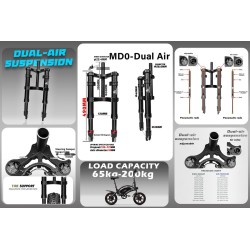 Suspensión delantera Monorim MD0 Dual Air Version 490mm x 165mm  - 13 
Compatibilidad: diseñada para montajes que requieren medi