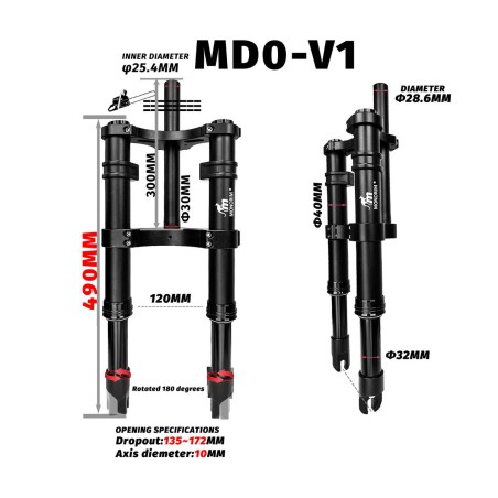 Monorim MD0-V1 esivedrustus Xiaomi M365/Pro jaoks  - 11 
Uhilduvus: Monorim MD0-V1 Xiaomi M365/Pro ja sobivatele mudelitele.
Ohu