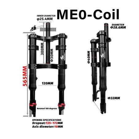 Sospensione anteriore Monorim ME0 Coil spring version 565mm x 165mm  - 12 
Compatibilità: ME0 Coil Spring 565mm x 165mm per atta