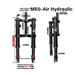 Suspension avant Monorim ME0 Air - Hidraulic version 565mm x 165mm  - 11 
Compatibilite: suspension avant Monorim ME0 Air Hidrau
