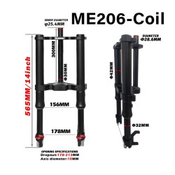Suspension avant Monorim ME206 Dual Air version 565mm x 206mm  - 1 Compatibilité: upgrade de suspension avant Monorim ME206 Dual