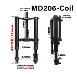Prednji ovjes Monorim MD206 Coil Spring version 490mm x 206mm  - 2 
Kompatibilnost: prednji ovjes Monorim MD206 Coil Spring vers