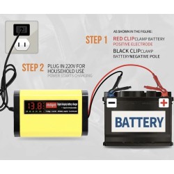 12V 2A batterioplader til blysyrebatterier 7Ah 12Ah 14Ah 20Ah  - 3 Vigtigste funktioner

Digital LCD-skærm der viser spænding (V