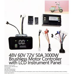 Kit controlador motor sin escobillas onda sinusoidal 48V 84V 50A 3000W con acelerador y pantalla  - 13 Lista de productos

Contr