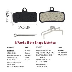 Plaquettes de frein Shimano Saint M810/M820, Zee M640, XTR M9120, XT M8020, Deore MT520 et TRP Quadiem/Slate T4  - 2 
Compatible