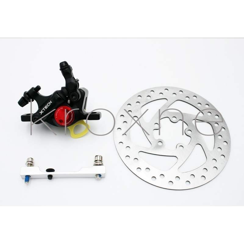 Complete black xTech caliper brake kit for Xiaomi M365, 1S, Pro2 or M365 Pro ZOOM xTech - 1 Zoom Xtech HB100 black brake install