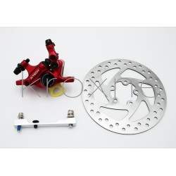Kit freno completo a pinza xTech rosso per Xiaomi M365, 1S, Pro2 o M365 Pro ZOOM xTech - 2 Zoom Xtech HB100 kit installazione fr