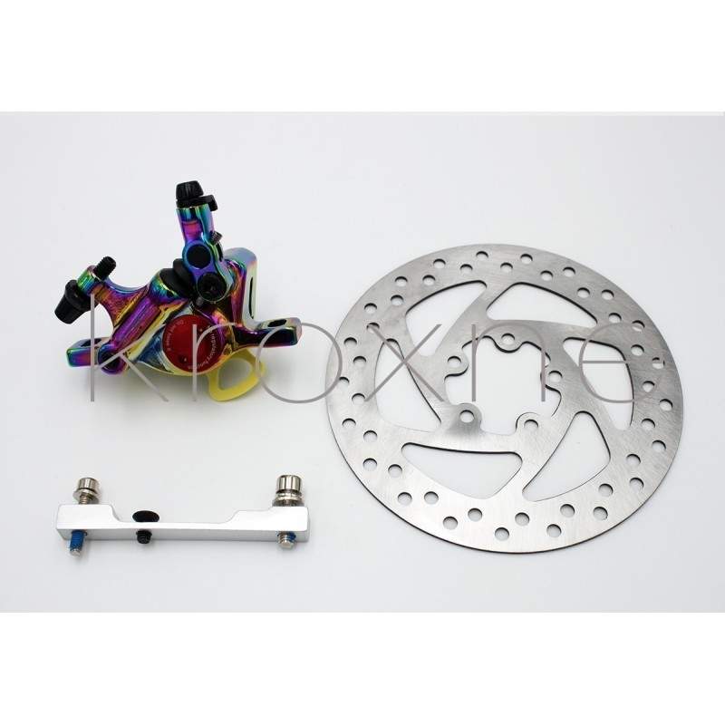 Complete brake kit with chrome xTech caliper for Xiaomi M365, 1S, Essential, Pro2 or M365 Pro ZOOM xTech - 2 Zoom Xtech HB100 ch