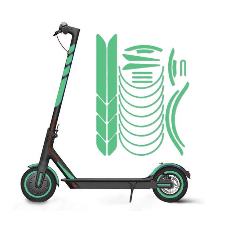 Pegatinas reflectantes para chasis del Xiaomi M365, 1S, Pro2, M365 Pro y Essential Xiaomi - 21 Pegatinas reflectantes para chasi