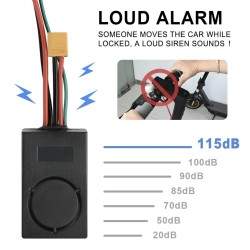 Alarme anti-roubo universal para Xiaomi, Ninebot, Segway, Dulatron, Kaabo, Vsett ou scooters elétricos semelhantes  - 2 Alarme a