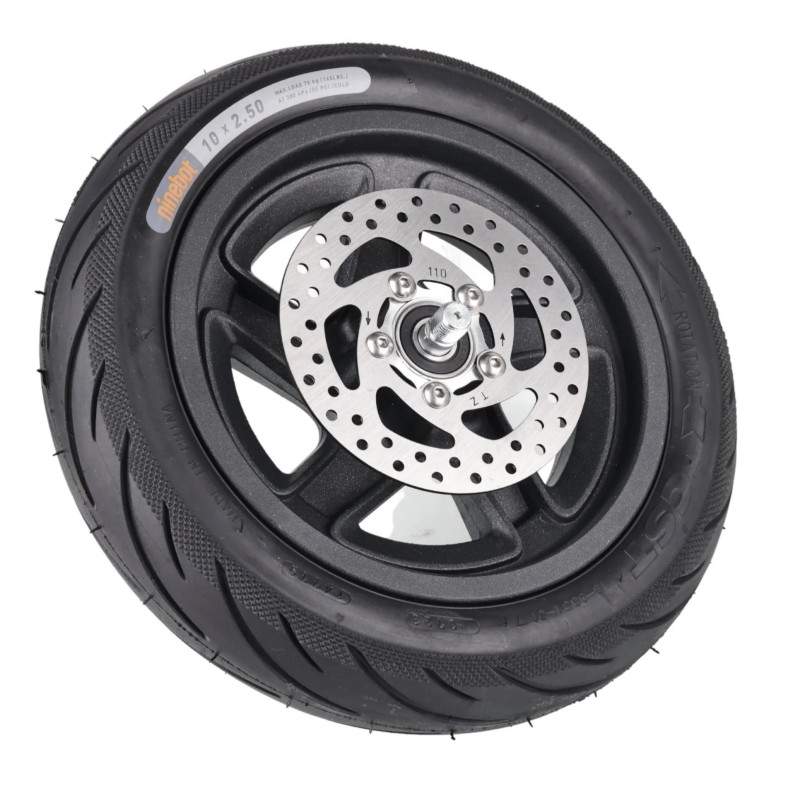 Complete front rim with brake disc for Segway F2, F2 Plus, F2 Pro or similar - 10x2.5 inches Segway - Ninebot - 1 Complete front