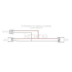 Parallell tilkoblingskabel for eksternt batteri kompatibelt med sparkesykkel, elsykkel eller lignende  - 2 Parallell tilkoblings