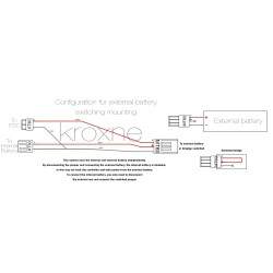 Kytketty liitäntäkaapeli ulkoiselle akulle, joka on yhteensopiva skootterin, sähköpyörän tai vastaavan kanssa  - 2 Kytketty liit