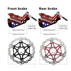 Komplet Monorim EB01 4-stempel hydraulisk bremsesæt - håndtag, kaliber, kabel og bremseskive Monorim - 4 Komplet Monorim EB01 4-