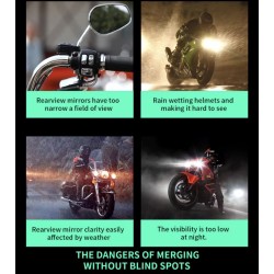 Sistema de detección de punto ciego (angulo de 130º) impermeable para patinete, bicicleta o motocicleta KROXNE - 11  