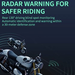 Sistema di rilevamento dell'angolo cieco impermeabile (angolo di 130º) per scooter, bicicletta o moto KROXNE - 13  