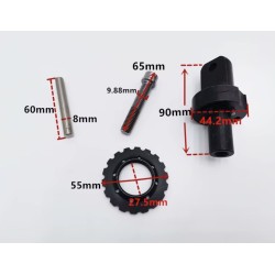 Sistema de plegado para Kugoo G1, Zero 10x, conjunto de soporte plegable, bisagra, kit de reparación, perno Zero - 3  