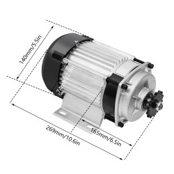 Komplet električnog tricikla (elektromotor bez četkica, regulator, gas) 48v 500w 750w KROXNE - 21  