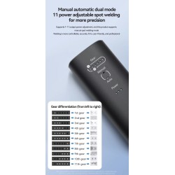 Ruční bodová svářečka H1 s 11 a H2 s 90 nastavitelnými režimy pro lithiové baterie KROXNE - 7  